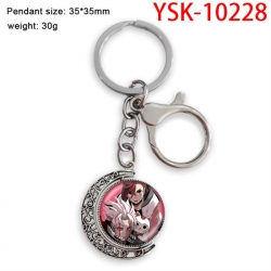 DANDADAN Anime double-sided crystal rotating gemstone keychain pendant price for 5 pcs