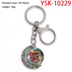 DANDADAN Anime double-sided crystal rotating gemstone keychain pendant price for 5 pcs
