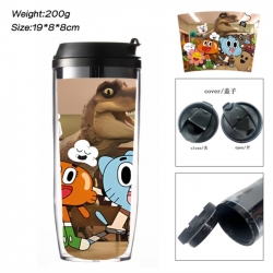 The Amazing World of Gumball Anime double-layer insulated water bottle and cup 350ML