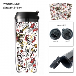 Stranger Things Anime double-layer insulated water bottle and cup 350ML