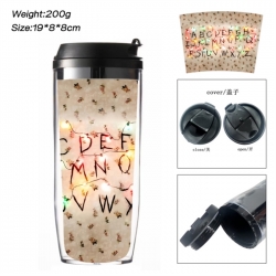 Stranger Things Anime double-layer insulated water bottle and cup 350ML
