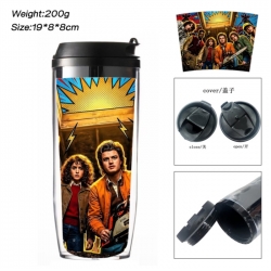 Stranger Things Anime double-layer insulated water bottle and cup 350ML