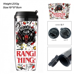 Stranger Things Anime double-layer insulated water bottle and cup 350ML