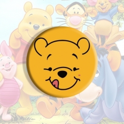 Winnie Anime tinplate brooch badge price for 5 pcs