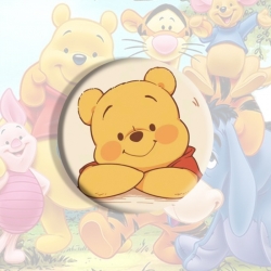 Winnie Anime tinplate brooch badge price for 5 pcs