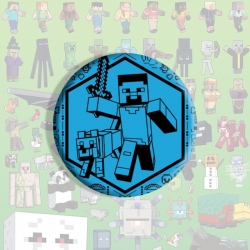 Minecraft Anime tinplate brooch badge price for 5 pcs