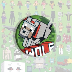 Minecraft Anime tinplate brooch badge price for 5 pcs