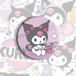 Kuromi Anime tinplate brooch badge price for 5 pcs
