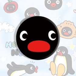 Pingu Anime tinplate brooch badge price for 5 pcs