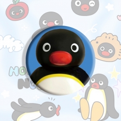 Pingu Anime tinplate brooch badge price for 5 pcs