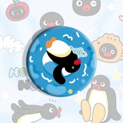 Pingu Anime tinplate brooch badge price for 5 pcs