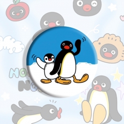 Pingu Anime tinplate brooch badge price for 5 pcs