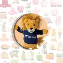 Jellycat Anime tinplate brooch badge price for 5 pcs