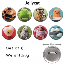 Jellycat Anime tinplate brooch badge a set of 8