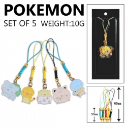Pokemon Anime peripheral color drip alloy pendant set a set of 5