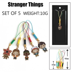 Stranger Things Anime peripheral color drip alloy pendant set a set of 5