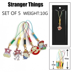 Stranger Things Anime peripheral color drip alloy pendant set a set of 5