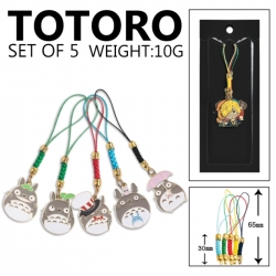 TOTORO Anime peripheral color drip alloy pendant set a set of 5