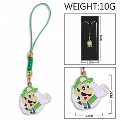 Super Mario Anime peripheral colorful drip oil alloy machine rope pendant price for 5 pcs