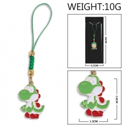 Super Mario Anime peripheral colorful drip oil alloy machine rope pendant price for 5 pcs