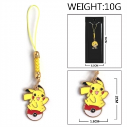Pokemon Anime peripheral colorful drip oil alloy machine rope pendant price for 5 pcs
