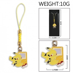 Pokemon Anime peripheral colorful drip oil alloy machine rope pendant price for 5 pcs