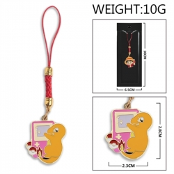 Pokemon Anime peripheral colorful drip oil alloy machine rope pendant price for 5 pcs
