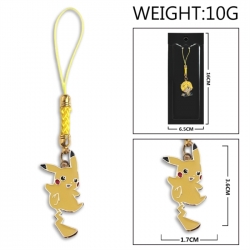Pokemon Anime peripheral colorful drip oil alloy machine rope pendant price for 5 pcs