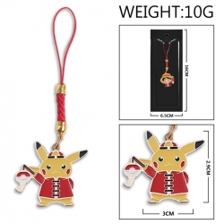 Pokemon Anime peripheral colorful drip oil alloy machine rope pendant price for 5 pcs