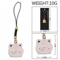Pokemon Anime peripheral colorful drip oil alloy machine rope pendant price for 5 pcs