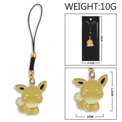 Pokemon Anime peripheral colorful drip oil alloy machine rope pendant price for 5 pcs