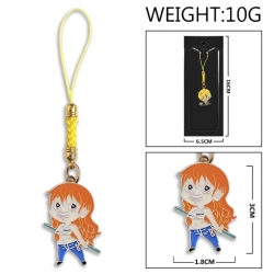 One Piece Anime peripheral colorful drip oil alloy machine rope pendant price for 5 pcs