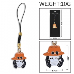 One Piece Anime peripheral colorful drip oil alloy machine rope pendant price for 5 pcs