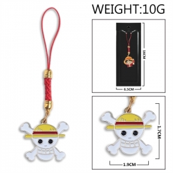 One Piece Anime peripheral colorful drip oil alloy machine rope pendant price for 5 pcs