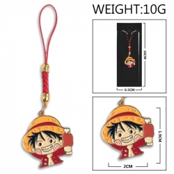 One Piece Anime peripheral colorful drip oil alloy machine rope pendant price for 5 pcs