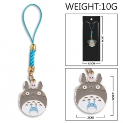 TOTORO Anime peripheral colorful drip oil alloy machine rope pendant price for 5 pcs