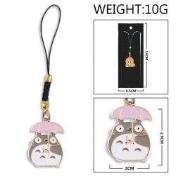 TOTORO Anime peripheral colorful drip oil alloy machine rope pendant price for 5 pcs