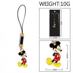 Mickey Anime peripheral colorful drip oil alloy machine rope pendant price for 5 pcs