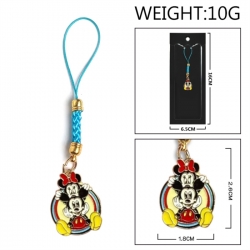 Mickey Anime peripheral colorful drip oil alloy machine rope pendant price for 5 pcs