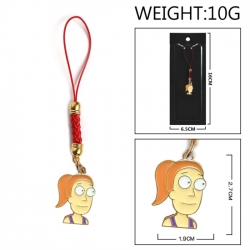 Rick and Morty Anime peripheral colorful drip oil alloy machine rope pendant price for 5 pcs