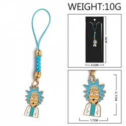 Rick and Morty Anime peripheral colorful drip oil alloy machine rope pendant price for 5 pcs