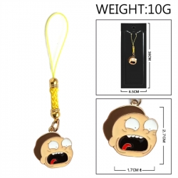 Rick and Morty Anime peripheral colorful drip oil alloy machine rope pendant price for 5 pcs