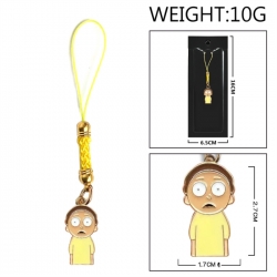 Rick and Morty Anime peripheral colorful drip oil alloy machine rope pendant price for 5 pcs