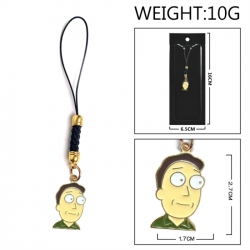 Rick and Morty Anime peripheral colorful drip oil alloy machine rope pendant price for 5 pcs