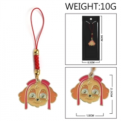 PAW Patrol Anime peripheral colorful drip oil alloy machine rope pendant price for 5 pcs