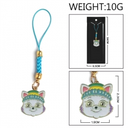 PAW Patrol Anime peripheral colorful drip oil alloy machine rope pendant price for 5 pcs