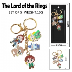 The Lord of the Rings Anime peripheral colorful drip oil alloy machine rope pendant price for 5 pcs
