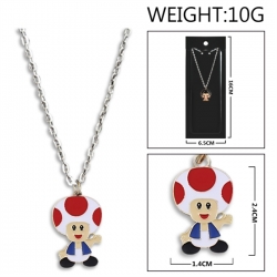 Super Mario Anime peripheral colorful drip oil alloy necklace price for 5 pcs