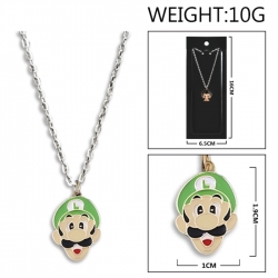 Super Mario Anime peripheral colorful drip oil alloy necklace price for 5 pcs