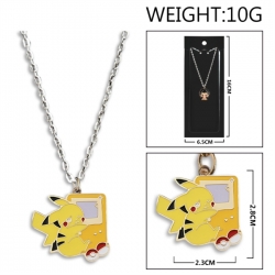 Pokemon Anime peripheral colorful drip oil alloy necklace price for 5 pcs